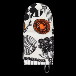 Outlet Marimekko Puutarhurin Parhaat Oven Mitten, white/black/orange ${1}