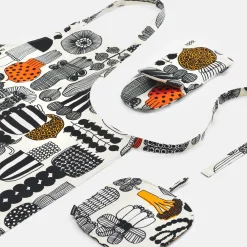 Outlet Marimekko Puutarhurin Parhaat Oven Mitten, white/black/orange ${1}