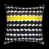 Outlet Marimekko Räsymatto Cushion Cover, white/black/yellow ${1}
