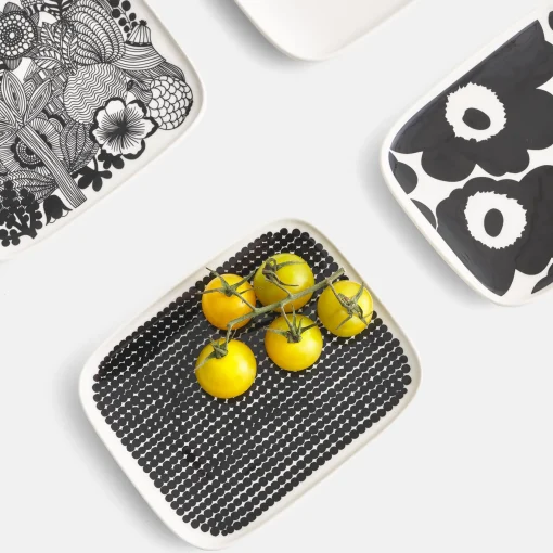 Hot Marimekko Räsymatto Small Rectangular Plate ${1}