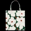 Online Marimekko Unikko Cotton Tote Bag, green/off-white/pink ${1}