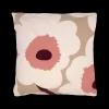 Hot Marimekko Unikko Cushion Cover, beige/linen/rose ${1}
