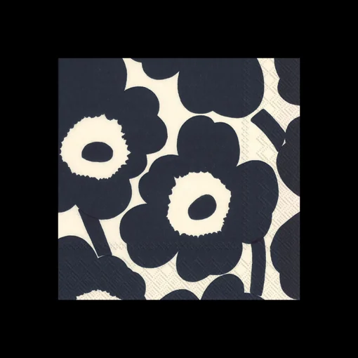 Outlet Marimekko Unikko Dark Blue Cocktail Napkins (20 Pack) ${1}