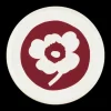 Fashion Marimekko Unikko Dinner Plate, white/dk.cherry ${1}