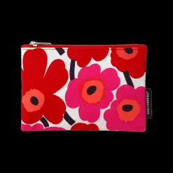 Hot Marimekko Unikko Kaika Cosmetic Bag, white/red ${1}