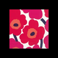 Best Marimekko Unikko Red Cocktail Napkins (20 Pack) ${1}