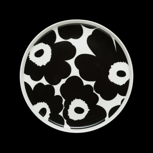Best Marimekko Unikko Salad Plate, black/white ${1}