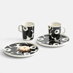 Best Marimekko Unikko Salad Plate, black/white ${1}