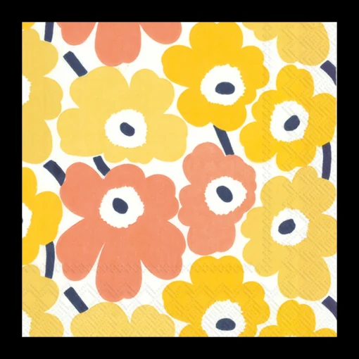 Clearance Marimekko Unikko Shades of Yellow Lunch Napkins (20 Pack) ${1}