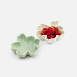 Discount Marimekko Unikko Shaped Bowls (Set of 2), white/lt.green ${1}