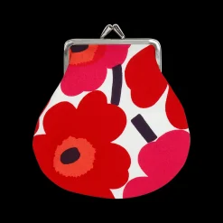 Sale Marimekko Unikko Small Coin Purse, white/red ${1}