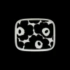 Discount Marimekko Unikko Small Rectangular Plate, white/black ${1}