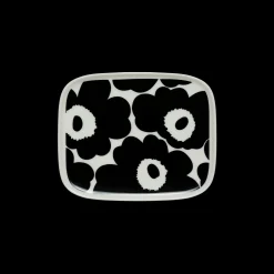 Discount Marimekko Unikko Small Rectangular Plate, white/black ${1}