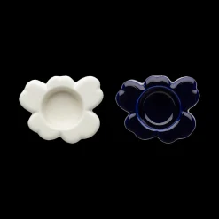 Clearance Marimekko Unikko Tealight Holders Set, cobalt/white ${1}