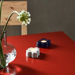 Clearance Marimekko Unikko Tealight Holders Set, cobalt/white ${1}