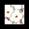 Clearance Marimekko Unikko White/Grey/Red Cocktail Napkins (20 pack) ${1}