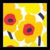 Clearance Marimekko Unikko Yellow Lunch Napkins (20 Pack) ${1}