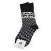 Fashion Jaana Huhtanen Design Merino Wool Socks - Hearts, Black ${1}
