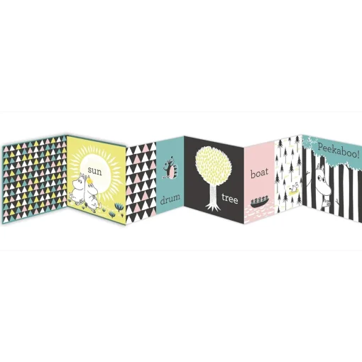 Fashion Moomin Fold-Out Board Book - Words Tummy Time (Ages 0-3) ${1}
