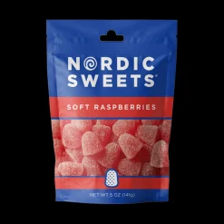 Outlet Nordic Sweets Soft Raspberries Candy Bag (141g) ${1}
