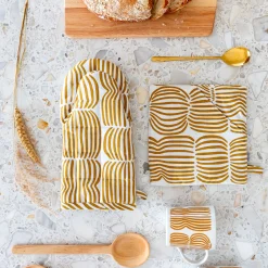 Sale Pentik Vilja Brown / White Oven Mitten ${1}