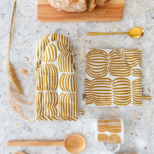 Sale Pentik Vilja Brown / White Oven Mitten ${1}