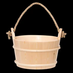 Sale Touch of Finland Pinetta Wood Sauna Bucket w/ Rope Handle ${1}