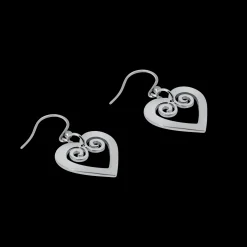Best Pohjolan Helmi Ky Pohjolan Helmi - Curved Heart Earrings ${1}