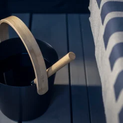 Online Rento Black Aluminum Bamboo Sauna Ladle ${1}