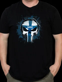 Online Touch of Finland Sisu Skull T-Shirt ${1}