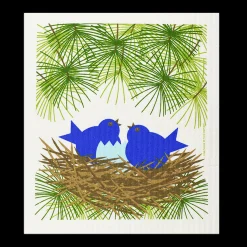 Discount Swedish Dishcloths Swedish Dishcloth - Blue Bird Nest ${1}
