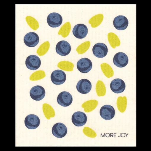 Best More Joy Swedish Dishcloth - Blueberry & Leaves ${1}