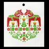 Clearance Swedish Dishcloths Swedish Dishcloth - Dala Horse with Flowers ${1}