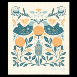 New More Joy Swedish Dishcloth - Hygge Birds ${1}