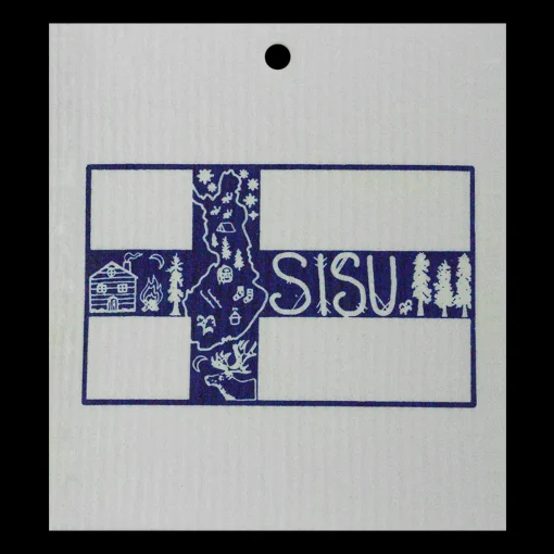 Online Swedish Dishcloths Swedish Dishcloth - SISU Flag ${1}