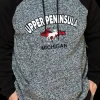 Clearance Touch of Finland UP Plaid Moose Hooded Sweatshirt ${1}