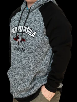 Clearance Touch of Finland UP Plaid Moose Hooded Sweatshirt ${1}