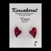 Sale Veico Red Birch Heart Earrings ${1}