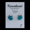 Online Veico Turquoise Birch Birds Earrings ${1}