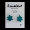 Fashion Veico Turquoise Birch Flower Earrings ${1}
